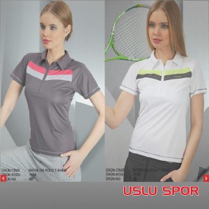 Crozwise Bayan İnterlock Polo T-Shirt   7038